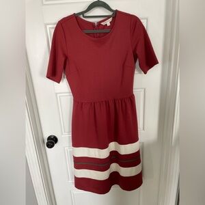 Elegant Red and White Dress
